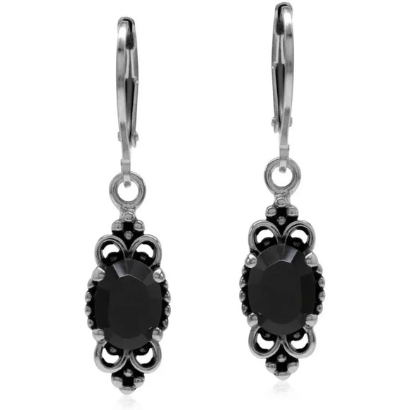 Women's Oval Shape 925 Sterling  Silver Bali Balinese Leverback Dangle Earrings - Picture 7 of 9